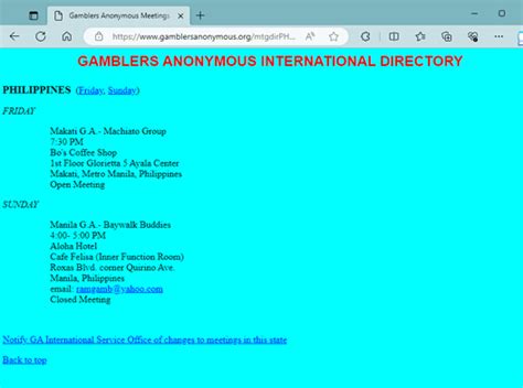 gamblers anonymous philippines|Meetings .